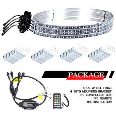 12V Multicolor LED Headlights , Singal Row Led Rgb Car Lights